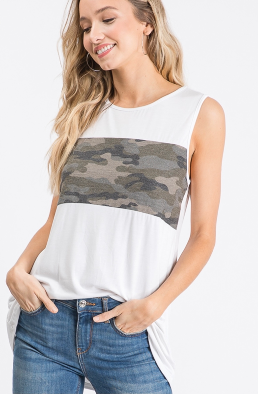 Camo Block Top