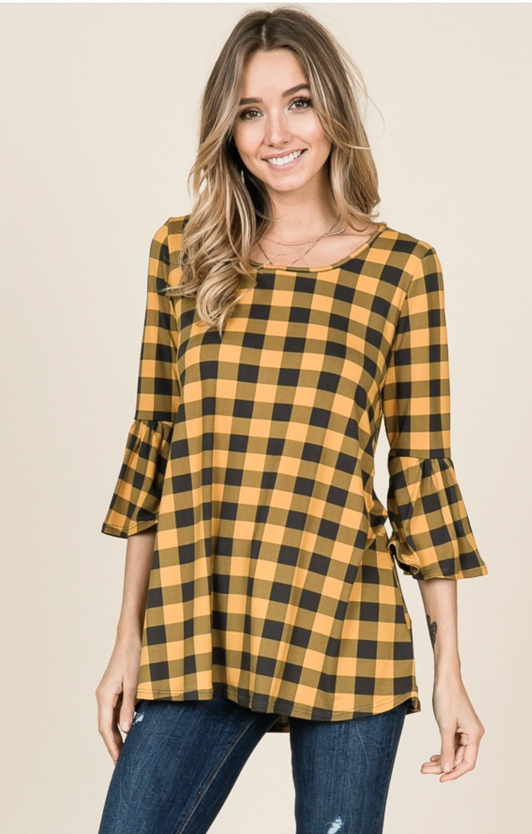Mustard Bell Sleeves