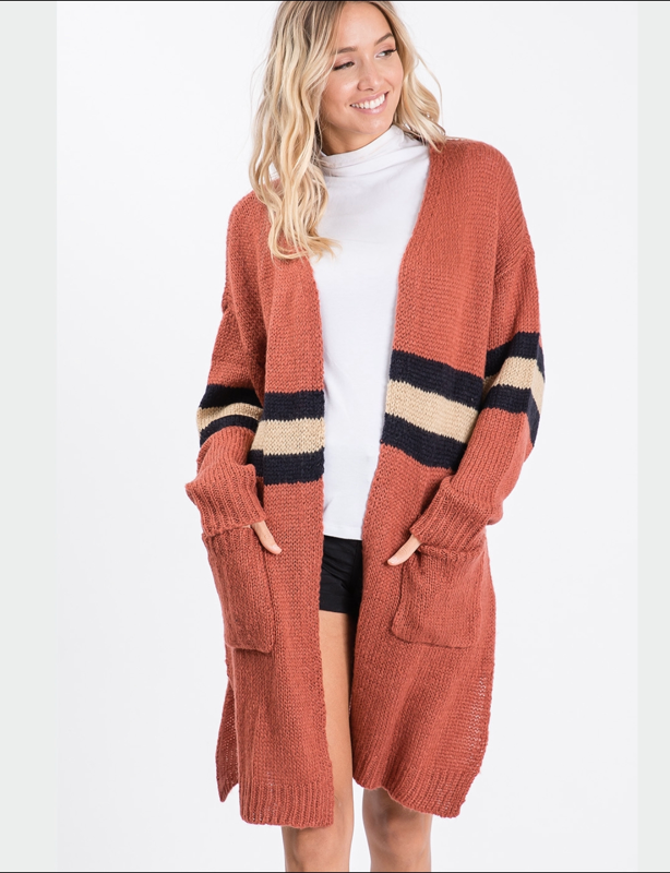 Varsity Stripes Cardigan
