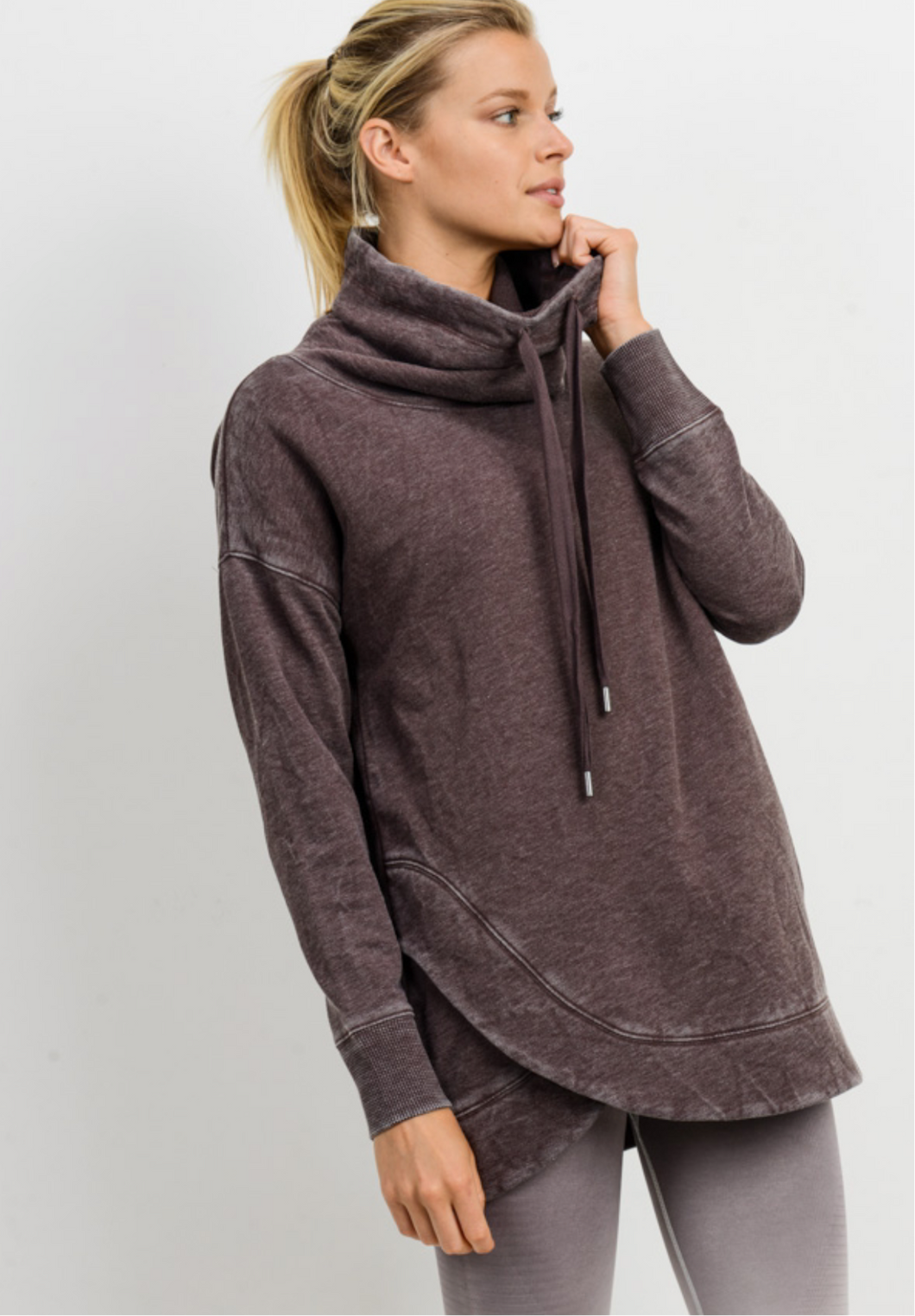 Cowl neck pullover